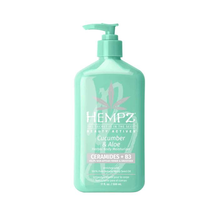 HEMPZ Beauty actives cucumber&aloe moisturiser 500ml - Молочко для тіла Огірок, алое + В3